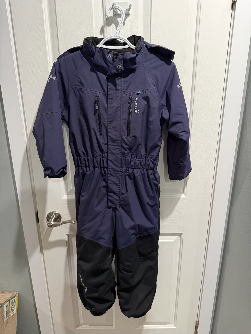 Isbjorn penguin Kids Snowsuit - Navy and Black